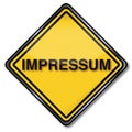 Computer sign with impressum