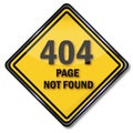 Computer sign 404 page not found