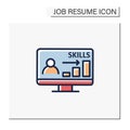 Computer skills color icon
