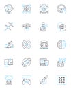 Computer software linear icons set. Code, Program, Application, Algorithm, Interface, Platform, Script line vector and Royalty Free Stock Photo