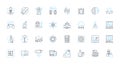 Computer software linear icons set. Code, Program, Application, Algorithm, Interface, Platform, Script line vector and Royalty Free Stock Photo