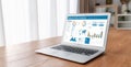 Computer software for website traffic analytics data on computer screen snugly