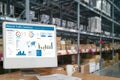 Computer software for website traffic analytics data on computer screen snugly