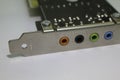 Computer sound card close up Royalty Free Stock Photo