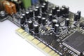 Computer sound card close up Royalty Free Stock Photo