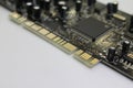Computer sound card close up Royalty Free Stock Photo