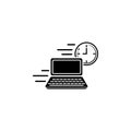 computer speed icon. Element of speed icon for mobile concept and web apps. Detailed computer speed icon can be used for web and m