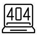 Computer startup error icon outline vector. System crash Royalty Free Stock Photo