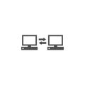 computer synchronization icon. Elements of web icon. Premium quality graphic design icon. Signs and symbols collection icon for we