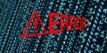 Computer system errors Glitch effect Computer danger symbols Hacking Digital illustration 3d pixel Royalty Free Stock Photo