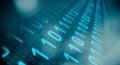 Computer system hacker attack binary data Royalty Free Stock Photo