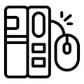 Computer clicking mouse cursor system unit technology