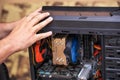 Computer Technician Assembles A Computer.