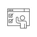 Computer, technology, domain, user, browser icon. Simple line, outline vector of computer technology icons for ui and ux, website Royalty Free Stock Photo