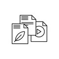 Computer, technology, file, documents icon. Simple line, outline vector of computer technology icons for ui and ux, website or
