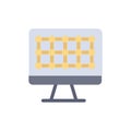 Computer, Technology, Hardware Flat Color Icon. Vector icon banner Template