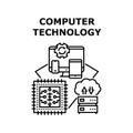 Computer Technology icon vector illustration Royalty Free Stock Photo