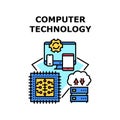 Computer Technology icon vector illustration Royalty Free Stock Photo