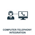 Computer-Telephony Integration icon symbol. Creative sign from icons collection. Filled flat Computer-Telephony Integration icon