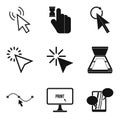 Computer thing icons set, simple style Royalty Free Stock Photo
