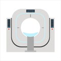 Computer tomograph for detecting internal damage isolated on a white background. MRI / CT scan. Magnetic resonance imaging.
