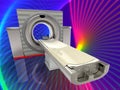 Computer tomographic scanner 3d illustration Royalty Free Stock Photo