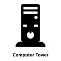 Computer Tower icon vector isolated on white background, logo co Royalty Free Stock Photo