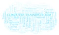 Computer Training Room word cloud. Royalty Free Stock Photo