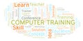 Computer Training word cloud. Royalty Free Stock Photo