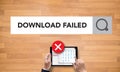 computer Transfer Download Failed Data Stop Loss Transfer Netwo Royalty Free Stock Photo