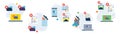 Computer, trash digital, documents and cloud computing icons Royalty Free Stock Photo