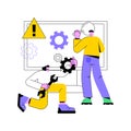 Computer troubleshooting abstract concept vector illustration. Royalty Free Stock Photo