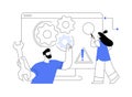 Computer troubleshooting abstract concept vector illustration.
