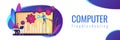 Computer troubleshooting concept banner header.