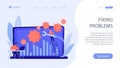 Computer troubleshooting concept landing page.