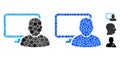 Computer User Composition Icon of Spheric Items Royalty Free Stock Photo