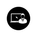 Computer user Icon. Royalty Free Stock Photo