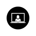 Computer User Icon. Royalty Free Stock Photo