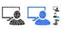 Computer User Composition Icon of Spheric Items Royalty Free Stock Photo