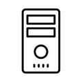 Computer vector thin  line icon Royalty Free Stock Photo