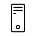 Computer vector thin line icon Royalty Free Stock Photo