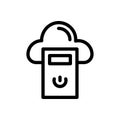 Computer vector thin line icon Royalty Free Stock Photo