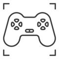 Computer Videogame Controller vector Gamepad linear icon or symbol