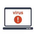 Computer virus attack Royalty Free Stock Photo