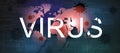 computer virus bug banner Royalty Free Stock Photo