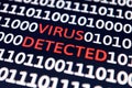 Computer virus detected Royalty Free Stock Photo