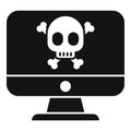 Computer virus icon simple vector. Alert email