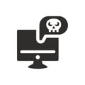 Computer virus infection notification icon Royalty Free Stock Photo