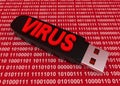 Computer virus on USB device 3DCG rendering illustration Royalty Free Stock Photo