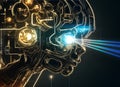 Computer vision , abstract visualization of artificial intelligence, vision of future